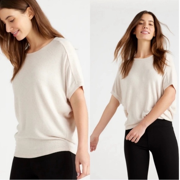 Quince Tops - Quince NEW Dolman Brushed Soft Sweater Top Ivory